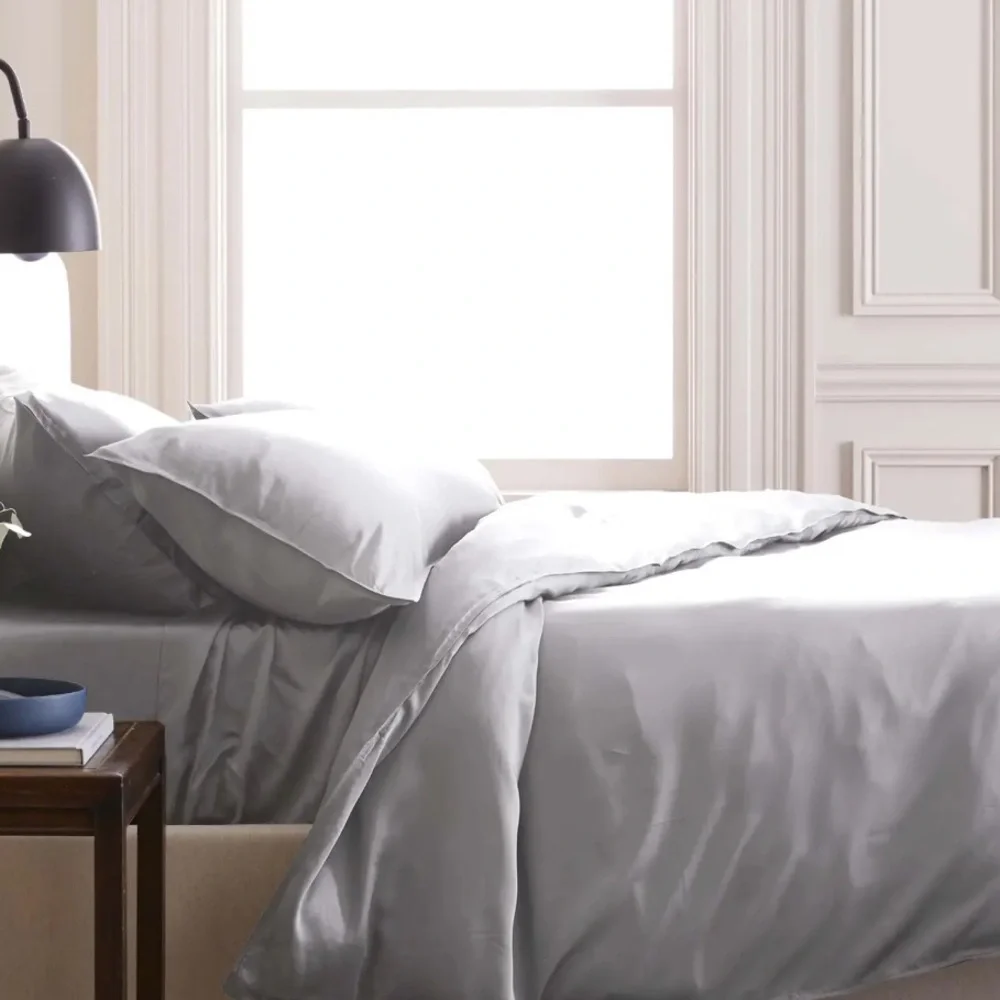 NWOT Quince Bamboo Duvet Cover King (Grey)